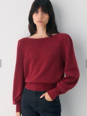 Aritzia Wilfred SoftSpokeT Seine Sweater cordovan dark red small